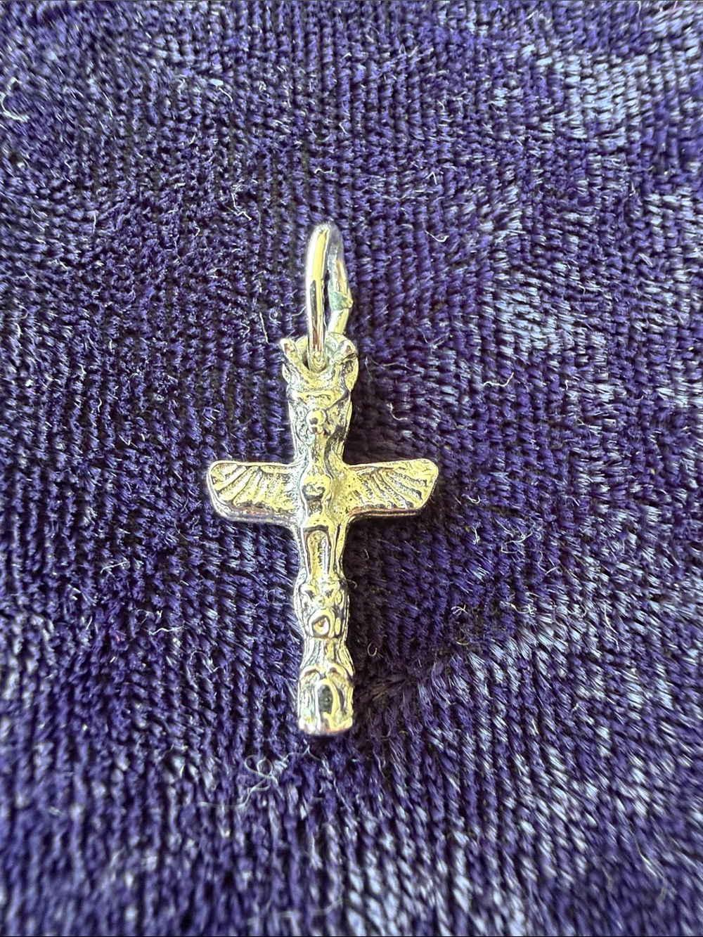 Vintage 925 sterling silver Totem Pole pendant charm